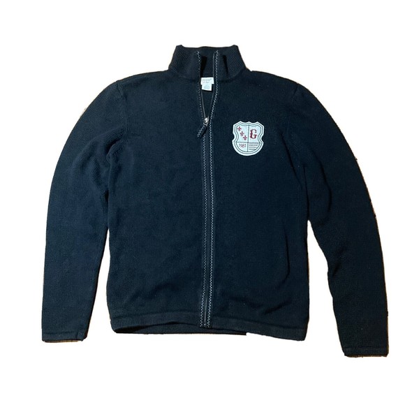 GUESS Men's Black Cardigan Zip Front Sweater Size Small American Vintage 1444-81 - Picture 1 of 7